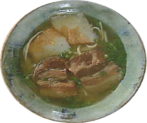 三枚肉の元祖そば